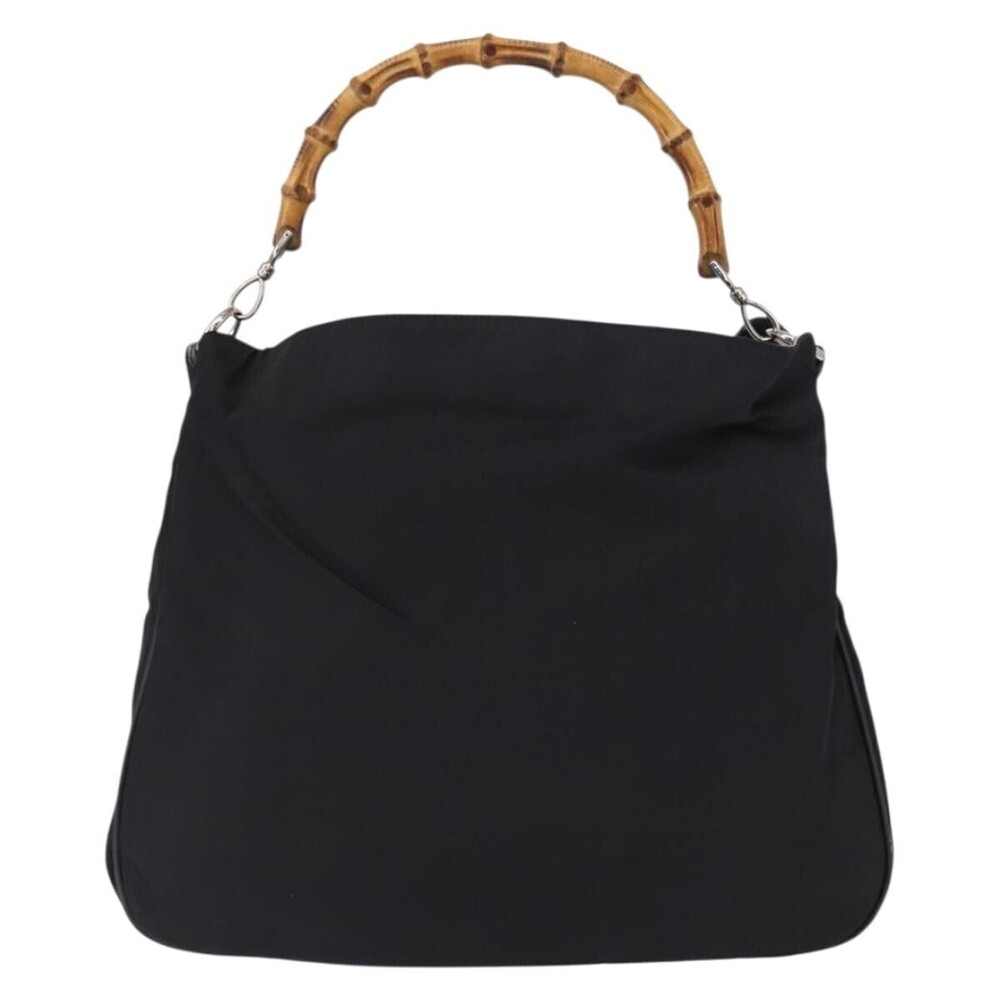 Gucci Vintage Bamboo Shoulder Canvas